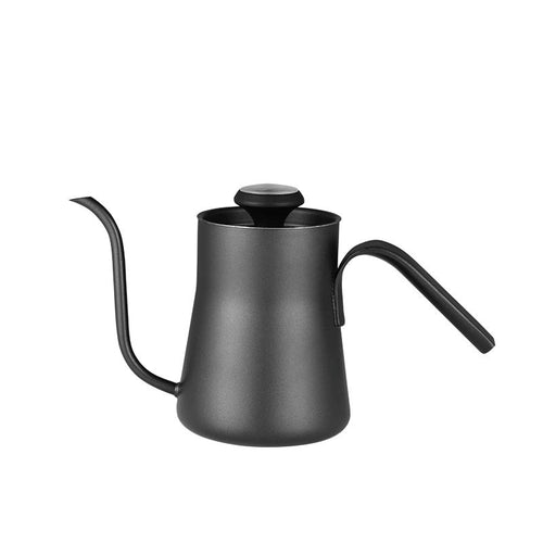 Black coffee kettle on a black background