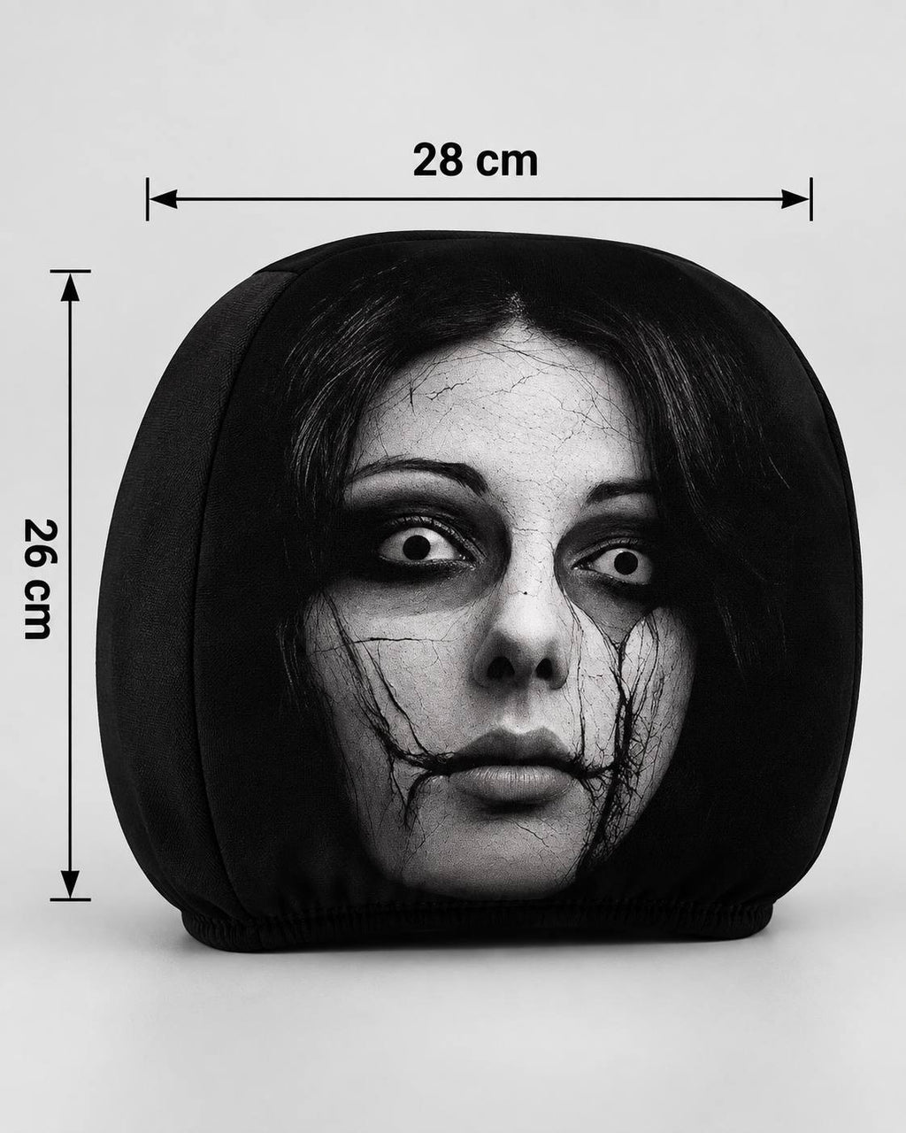 2-Pack Halloween Horror Car Headrest Covers – Creepy Ghost Designs