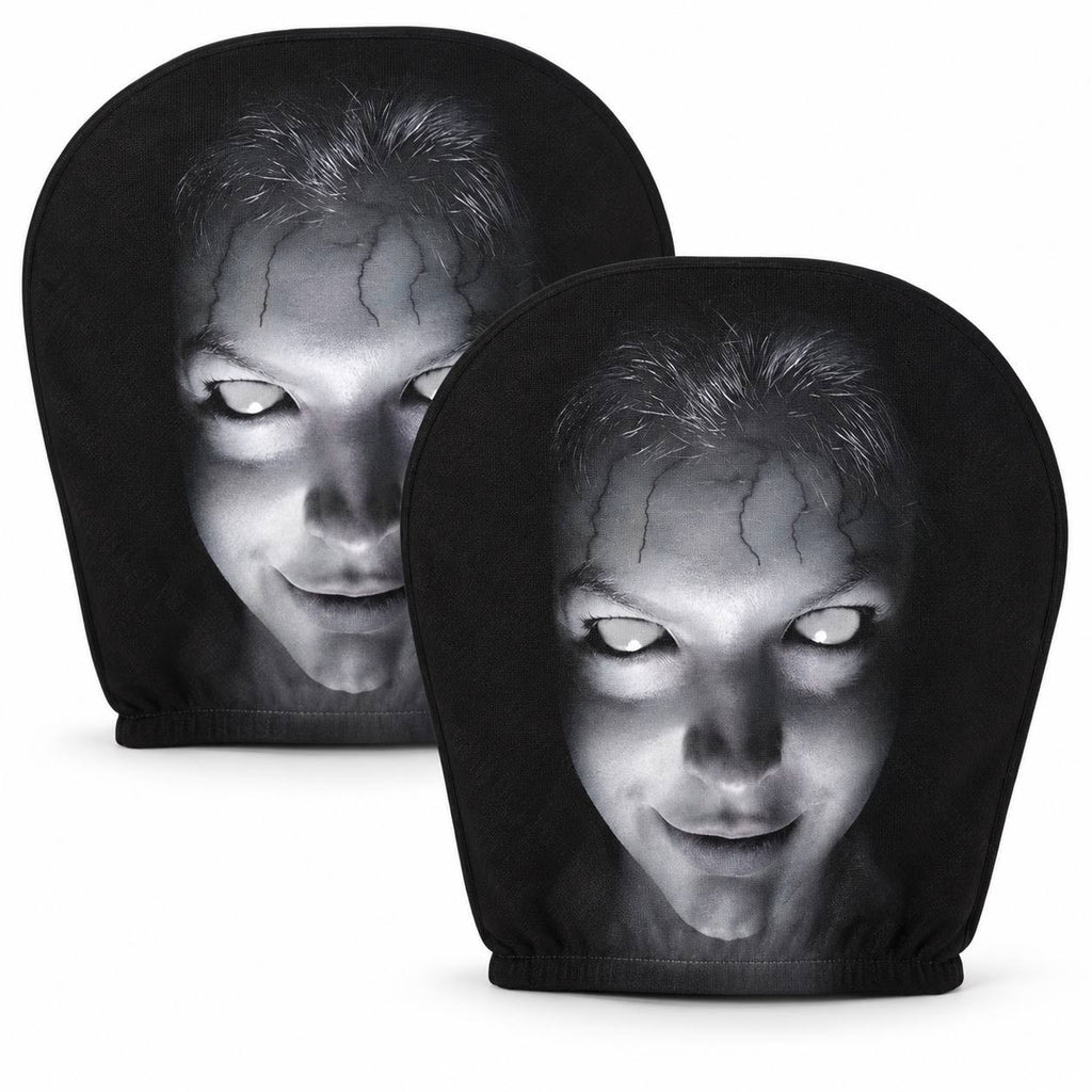 2-Pack Halloween Horror Car Headrest Covers – Creepy Ghost Designs