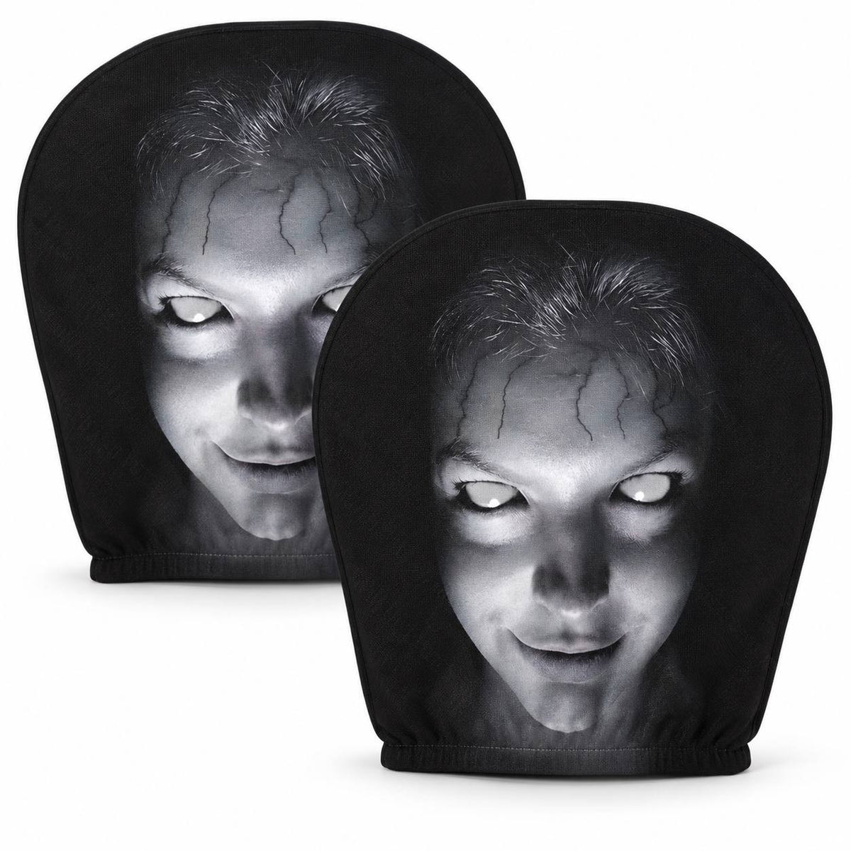 2-Pack Halloween Horror Car Headrest Covers – Creepy Ghost Designs