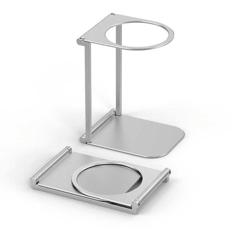 Metal Coffee Dripper Stand - Silver Alloy Bracket Compatible with Espresso Machines